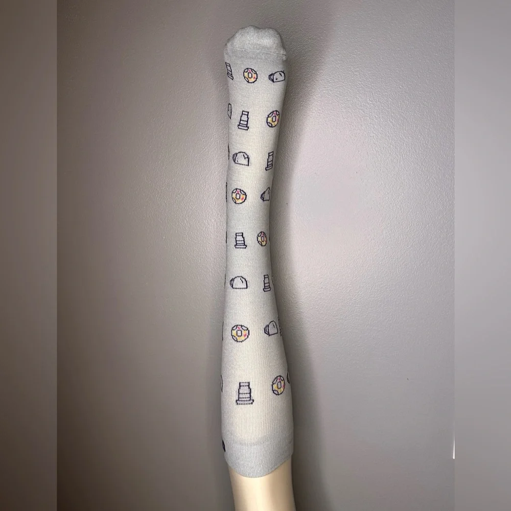 FIGS Compression Socks Size Small S Coffee STAT Donuts nursing medical grey - Picture 5 of 7